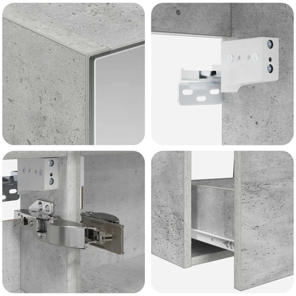 Set di mobili per il bagno 5 pcs Grigio Cemento 3406874