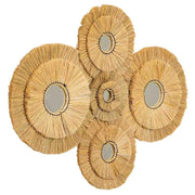 Specchio in fibra naturale marrone 97x77x3h