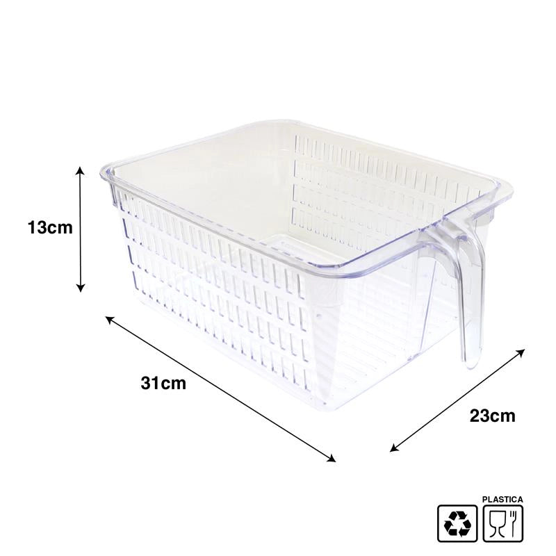 KIT SET 2 PZ MAURY'S VASCHETTA CONTENITORE PER FRIGORIFERO 31 X 23 X H13 CM