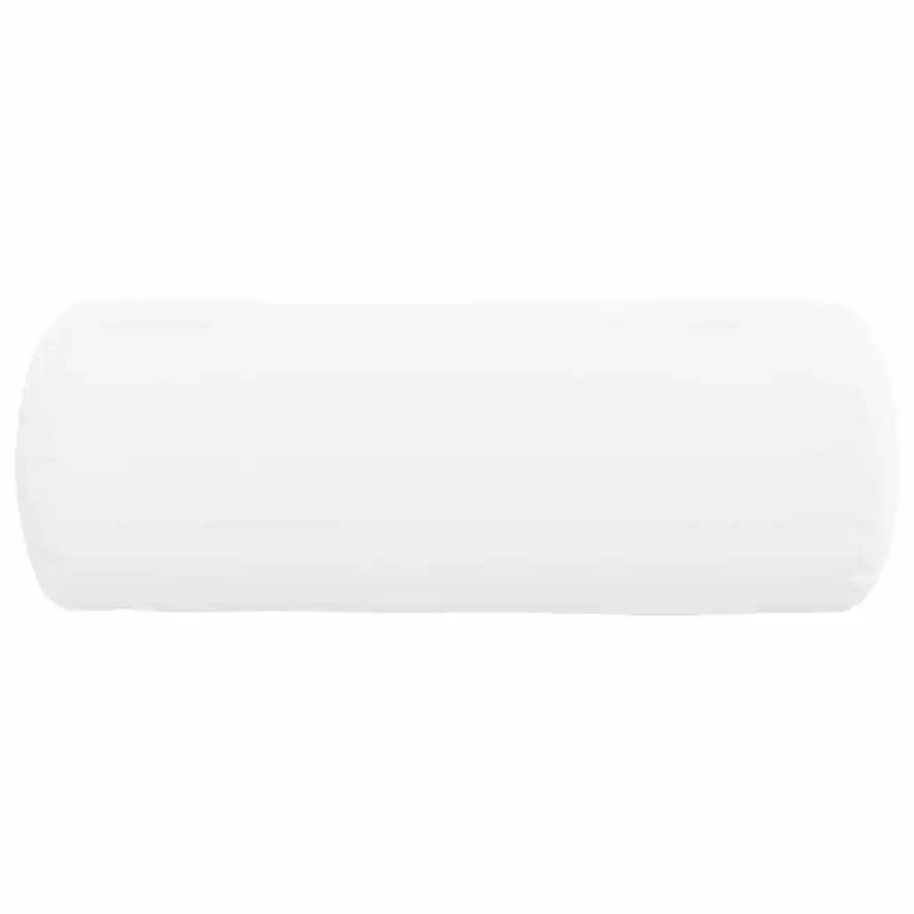 Cuscini a rullo 2 pcs Bianco Ø 25 x 70 cm Tessuto