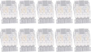 Connettori LED a 3 pin per cavo - 10 pezzi - Translucidi - Senza saldatura - Uso domestico ufficio - Elementi di connessione