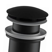 Scarico tondo automatico con click clack senza troppo pieno nero opaco