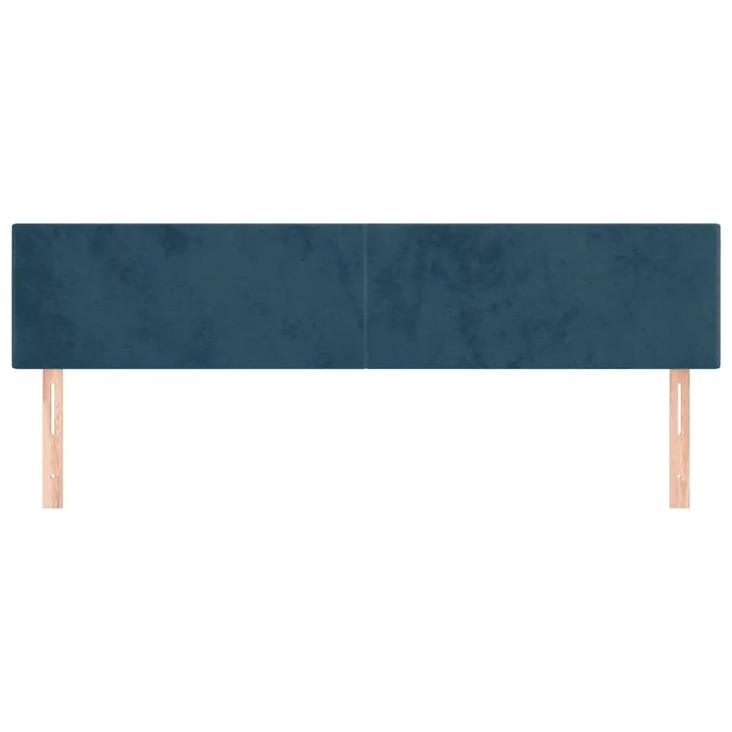 Testiera Blu Scuro 160x5x78/88 cm in Velluto 345822