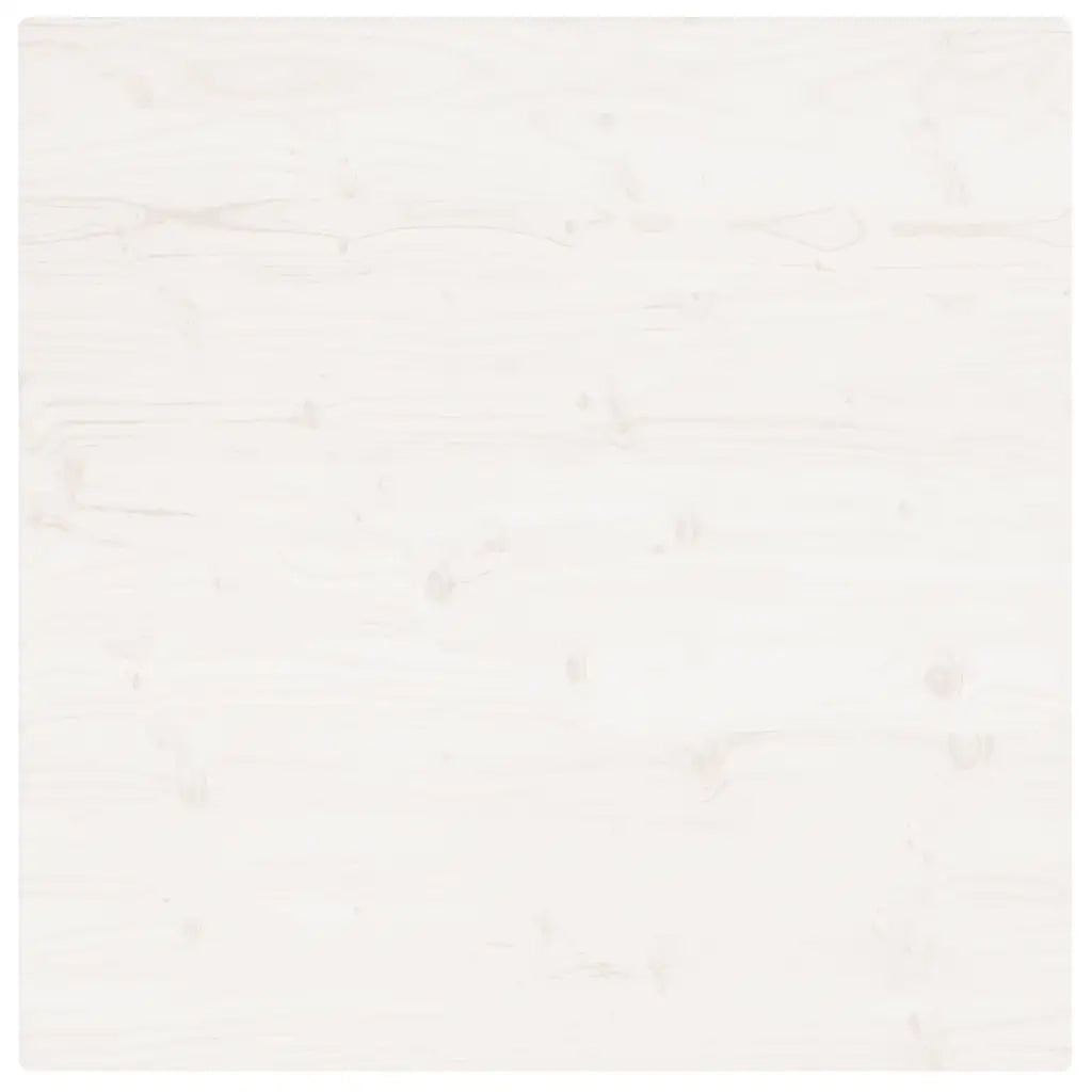 Piano Tavolo Bianco 70x70x2,5cm Legno Massello di Pino Quadrato