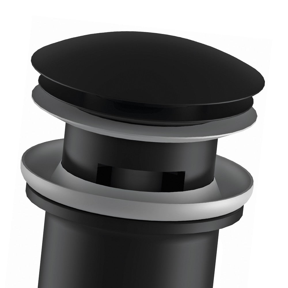 Scarico tondo automatico con click clack e troppo pieno nero opaco