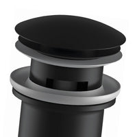 Scarico tondo automatico con click clack e troppo pieno nero opaco