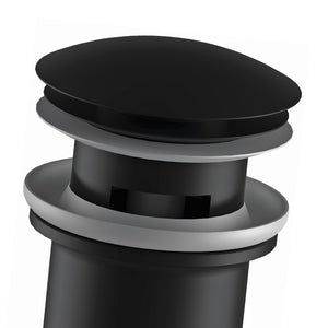 Scarico tondo automatico con click clack e troppo pieno nero opaco