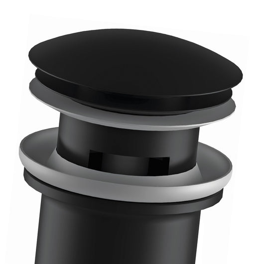 Scarico tondo automatico con click clack e troppo pieno nero opaco