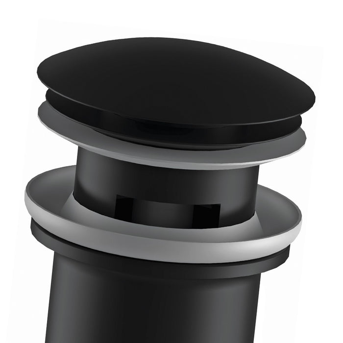 Scarico tondo automatico con click clack e troppo pieno nero opaco