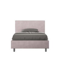 Letto 1 Piazza e Mezzo 110x210 cm con Rete e Contenitore Adele Glicine