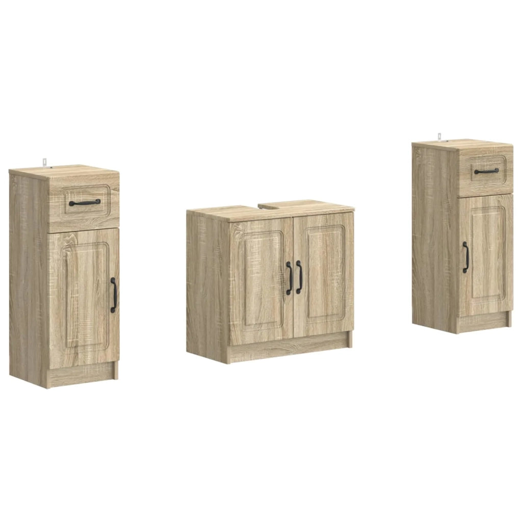 Set di Armadi da Bagno da 2 Pezzi UTRECHT Rovere Sonoma 3418055