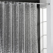 Douchegordijn schiuma e muffa resistente in plastica cristallizzata 3D - 180 x 180 cm - fori di passaggio in metallo inox - magneti pesanti - disegno pavimentato