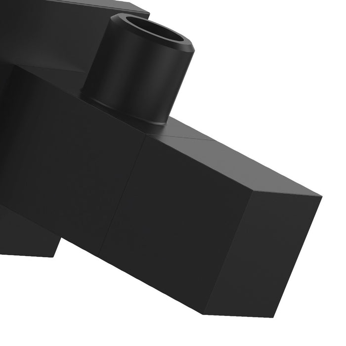 Rubinetto sottolavabo quadrato in ottone nero opaco