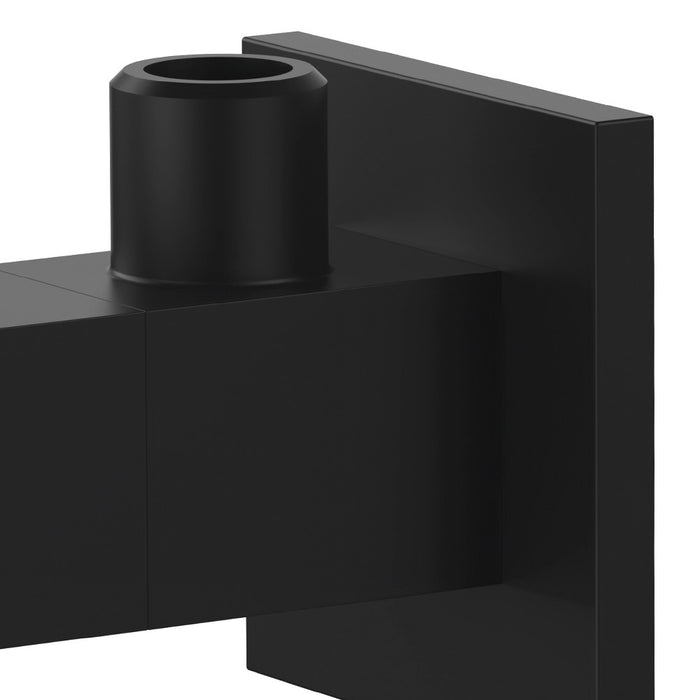 Rubinetto sottolavabo quadrato in ottone nero opaco