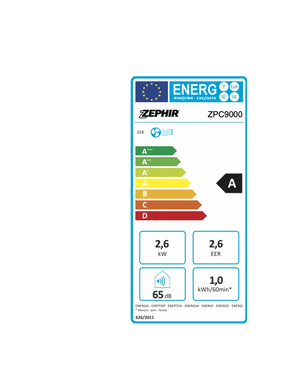 CONDIZIONATORE PORTATILE 9000BTU/H SOLO FREDDO CLASSE A