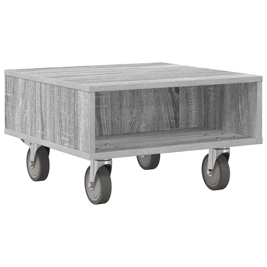 Tavolino con Ruote Grigio Sonoma 50,5 x 50 x 30 cm 891029