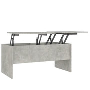 Tavolino da salotto | Tavolino da caff¨¨ | Tavolino da Soggiorno Grigio Cemento 102x50,5x46,5 cm in Legno Multistrato