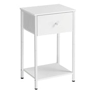 Comodino bianco Valora con cassetto e ripiano