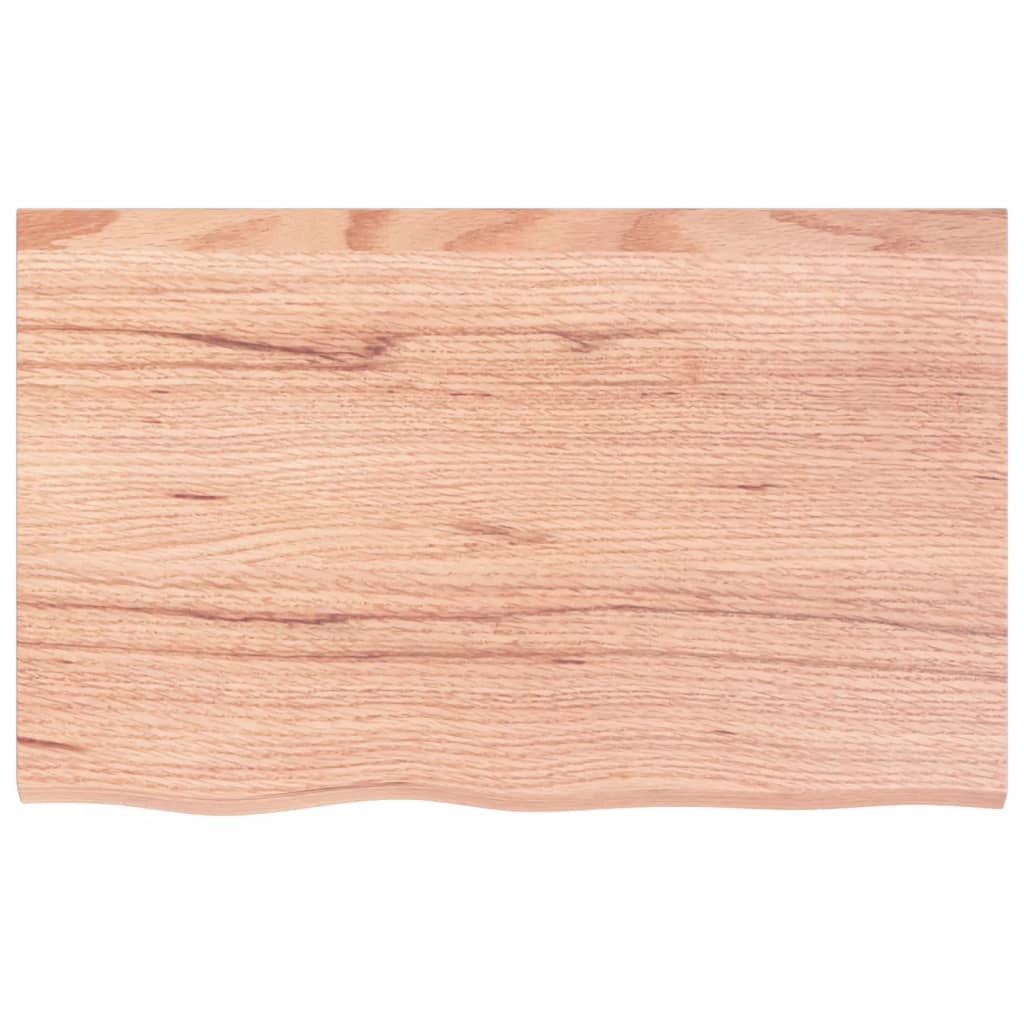 Piano Bagno Marrone 80x50x(2-6) cm Legno Massello Trattatocod mxl 103608
