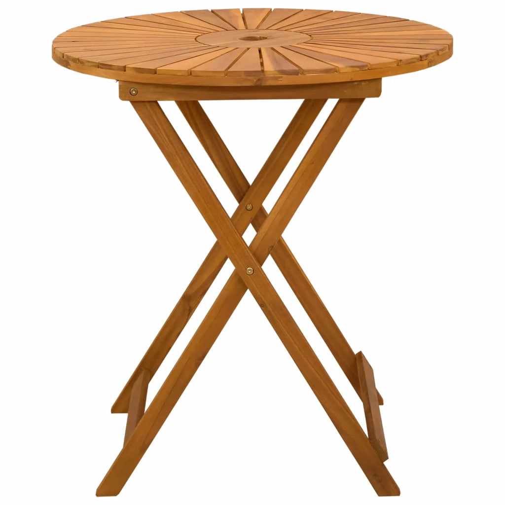 Tavolo da Giardino Pieghevole Naturale Ø70 x 75 cm 42024979