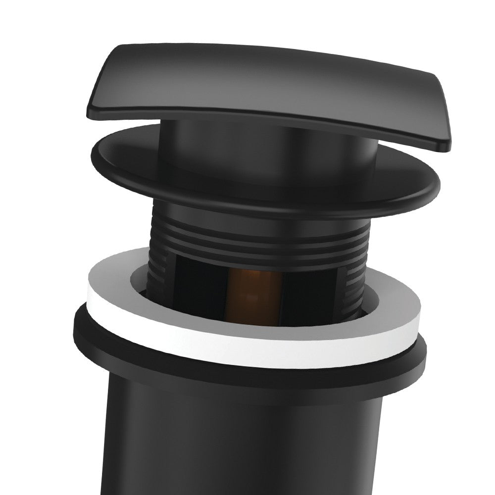 Scarico quadro automatico con click clack e troppo pieno nero opaco