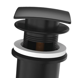 Scarico quadro automatico con click clack e troppo pieno nero opaco