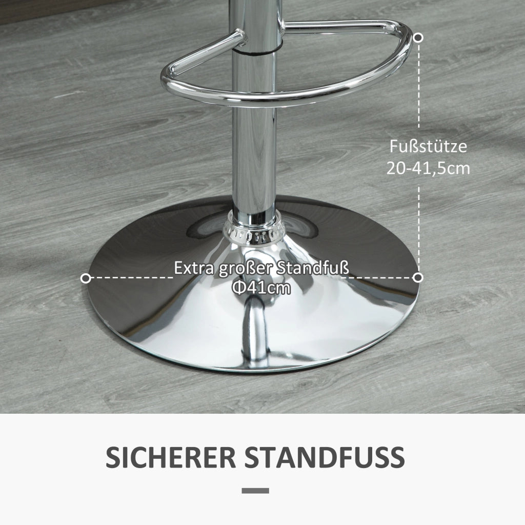 Set di 2 Sgabelli da Bar ¨C zephmum ¨C Altezza Regolabile 82-104 cm, Bianco