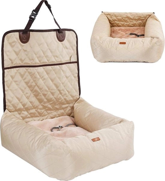 Hondenmand Auto con Cintura - Sedia per Cani Auto - Autostoile per Cani - Sedia per Cani con Cintura - Sedia per Cani Auto con Cintura