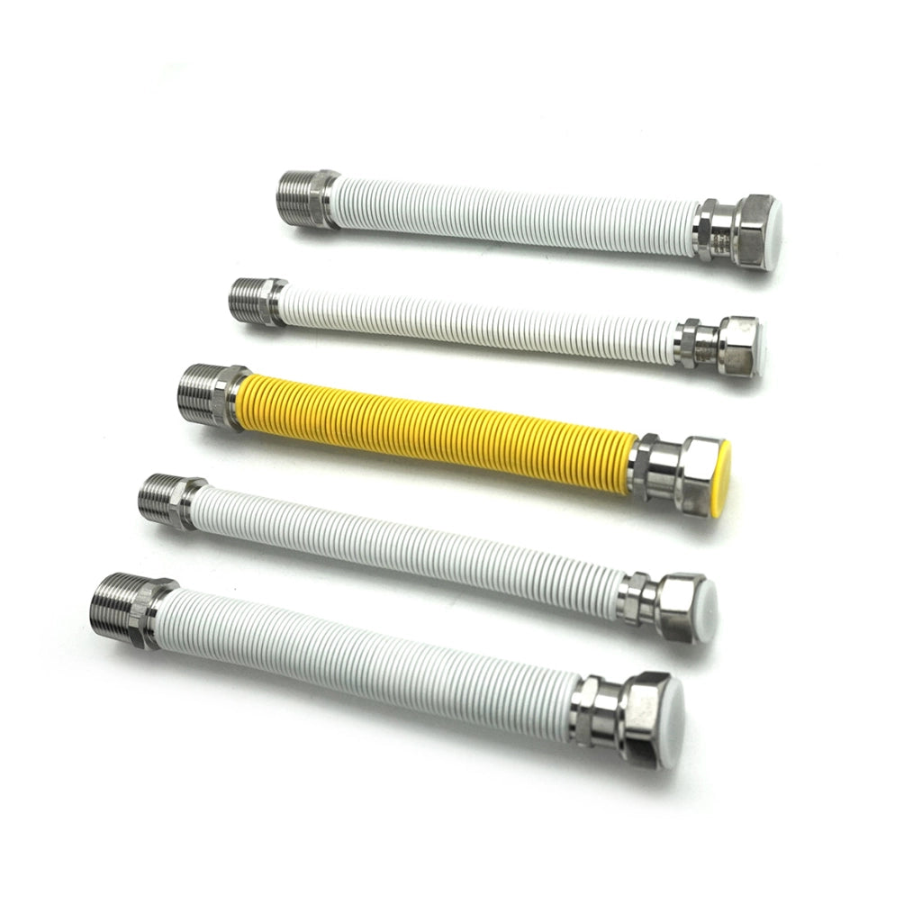 KIT 5 PZ FLESSIBILI INOX ESTENSIBILI RIVESTITI PER CALDAIE A GAS- mm 220/420- TECNG- pezzi 1
