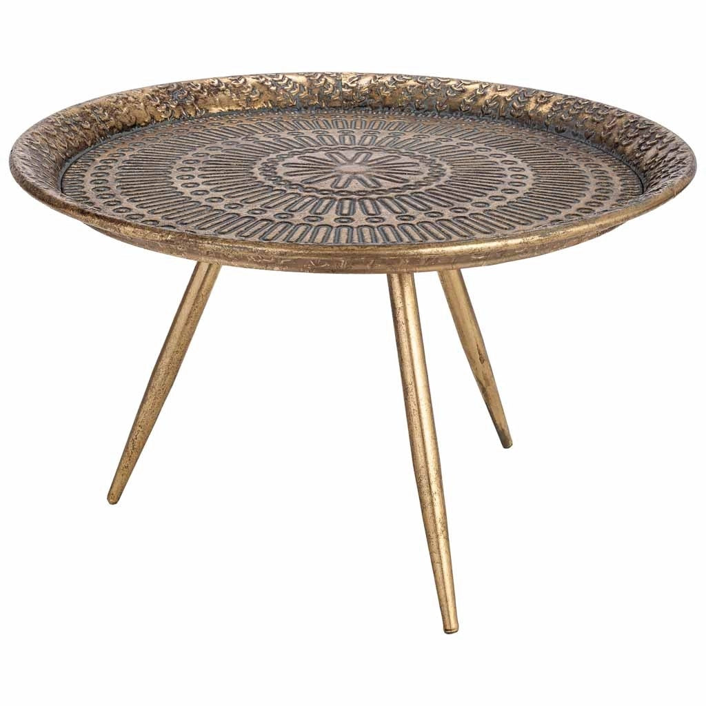 Centrotavola in metallo placcato oro 48x48x28h cm