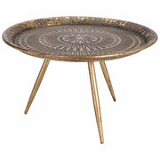 Centrotavola in metallo placcato oro 48x48x28h cm