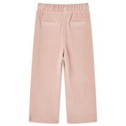 Pantaloni per Bambini in Velluto a Coste Rosa Chiaro 104 14075