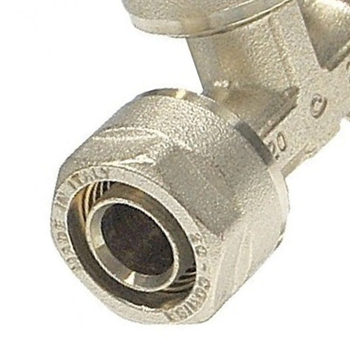 Raccordo a tee ridotto diam.20x16x16 per multistrato