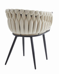 Valora MAYAN CHAIR Beige Velvet Gambe Nere x2