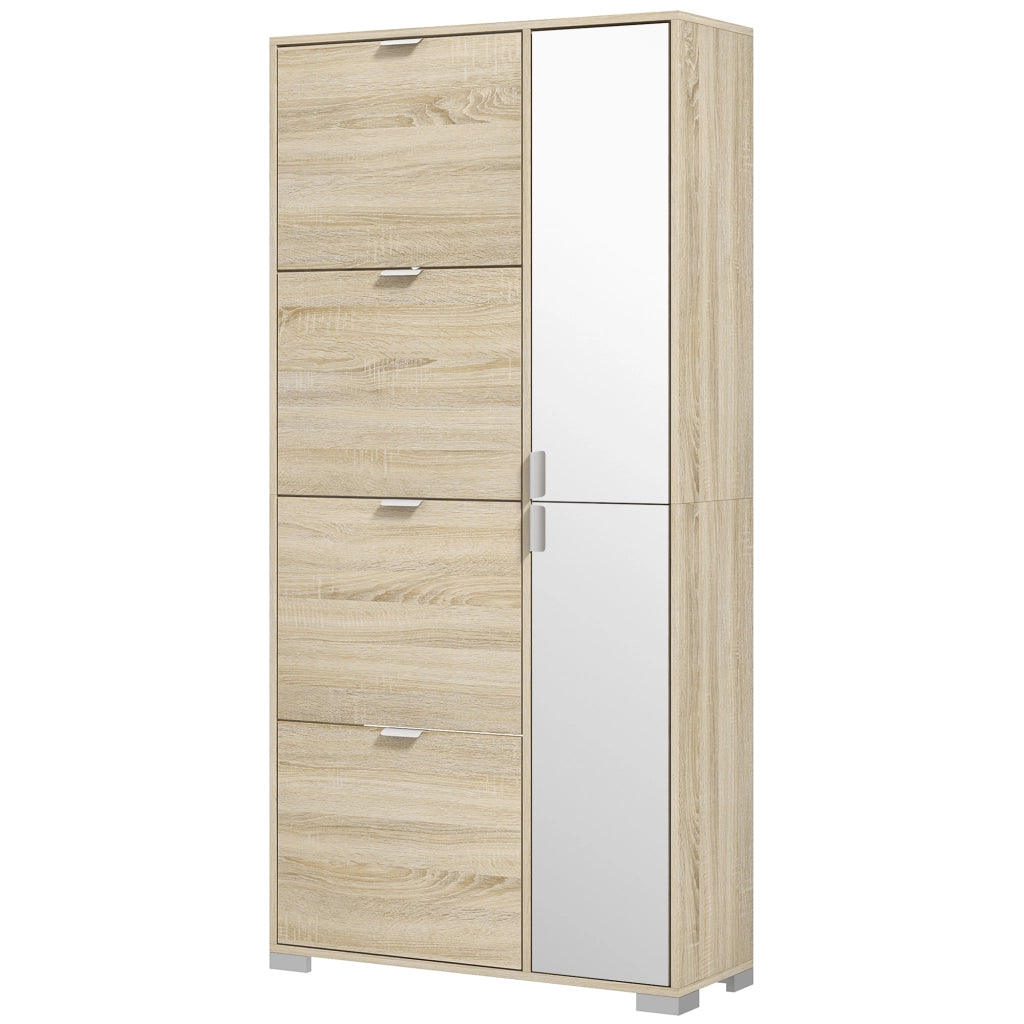 Armadio Scarpiera con Specchio ¨C Zephmum ¨C Rovere 82x30x168cm