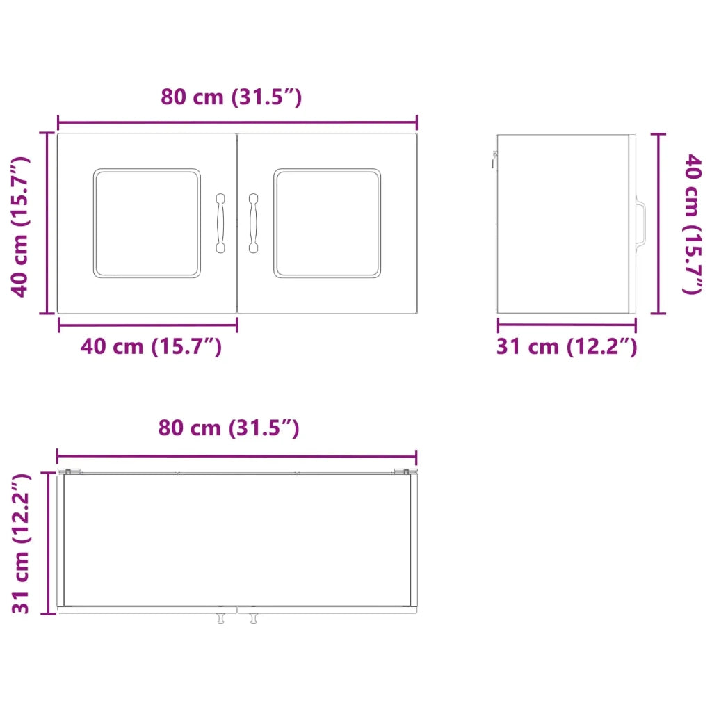 Pannello lavastoviglie Kalmar Legno vecchio 80 x 31 x 40 cm 884602
