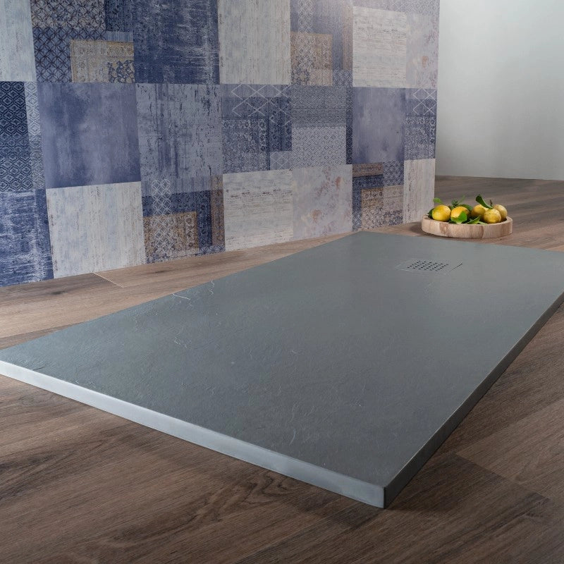 Piatto Doccia Moderno 70x100 cm Marmoresina Grigio Effetto Pietr