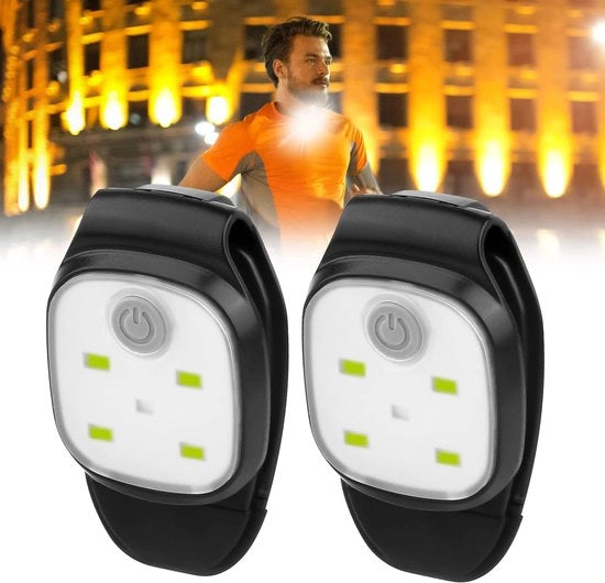 Faro LED Acquazzurro - 2 pezzi - Design compatto - Ricaricabile via USB - Ideale per camminate - Lampada di sicurezza