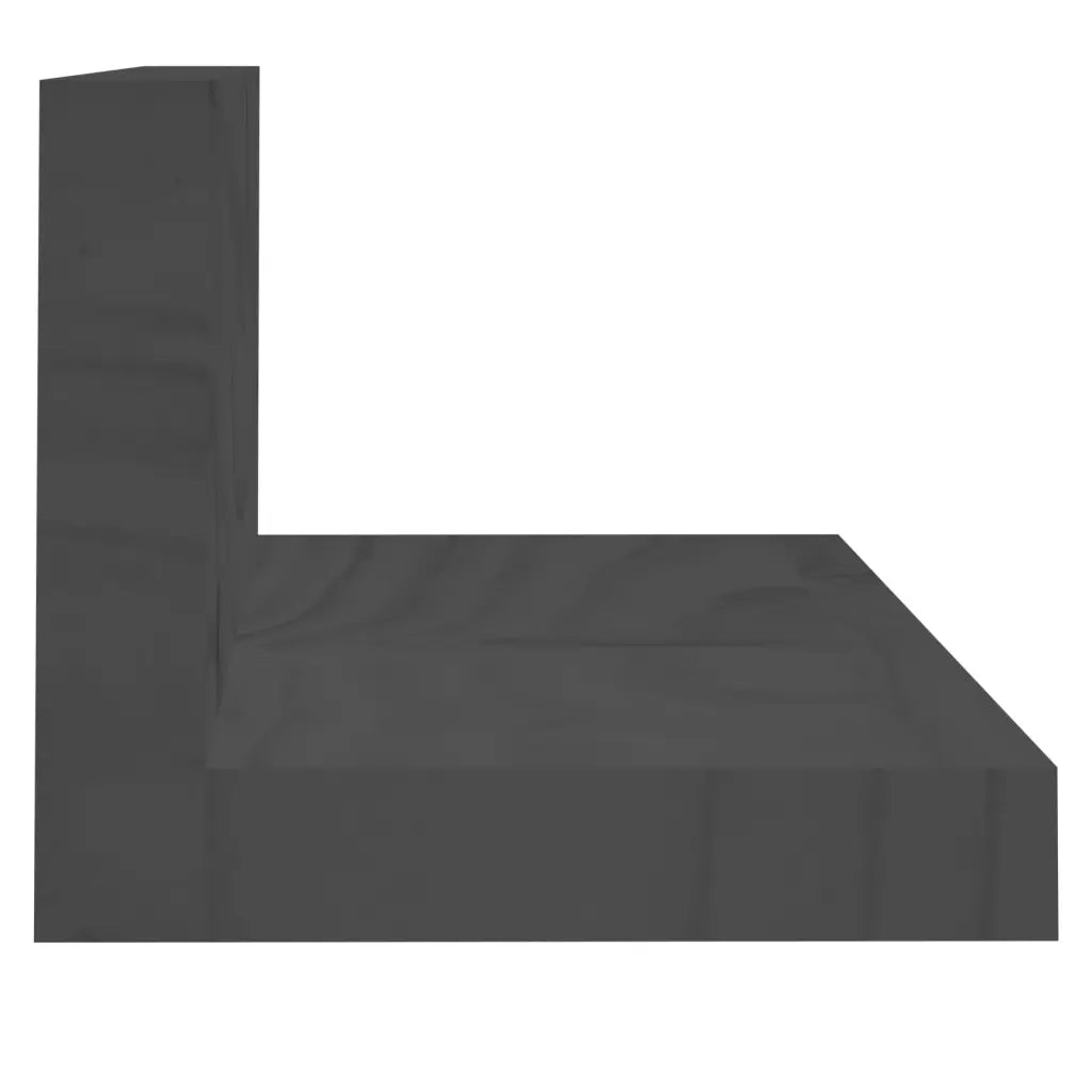 Mensole da Parete 2 pz Grigio 80x11x9cm Legno Massello di Pino cod mxl 32772