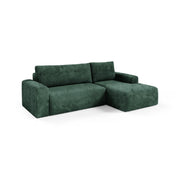 Folgarida, Divano Letto con Penisola Contenitore, 268x163 cm Verde