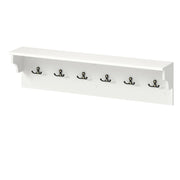 Appendiabiti da parete con ripiano 80 x 14 x 20 cm spazio organizzato design aperto legno bianco 20_0018220