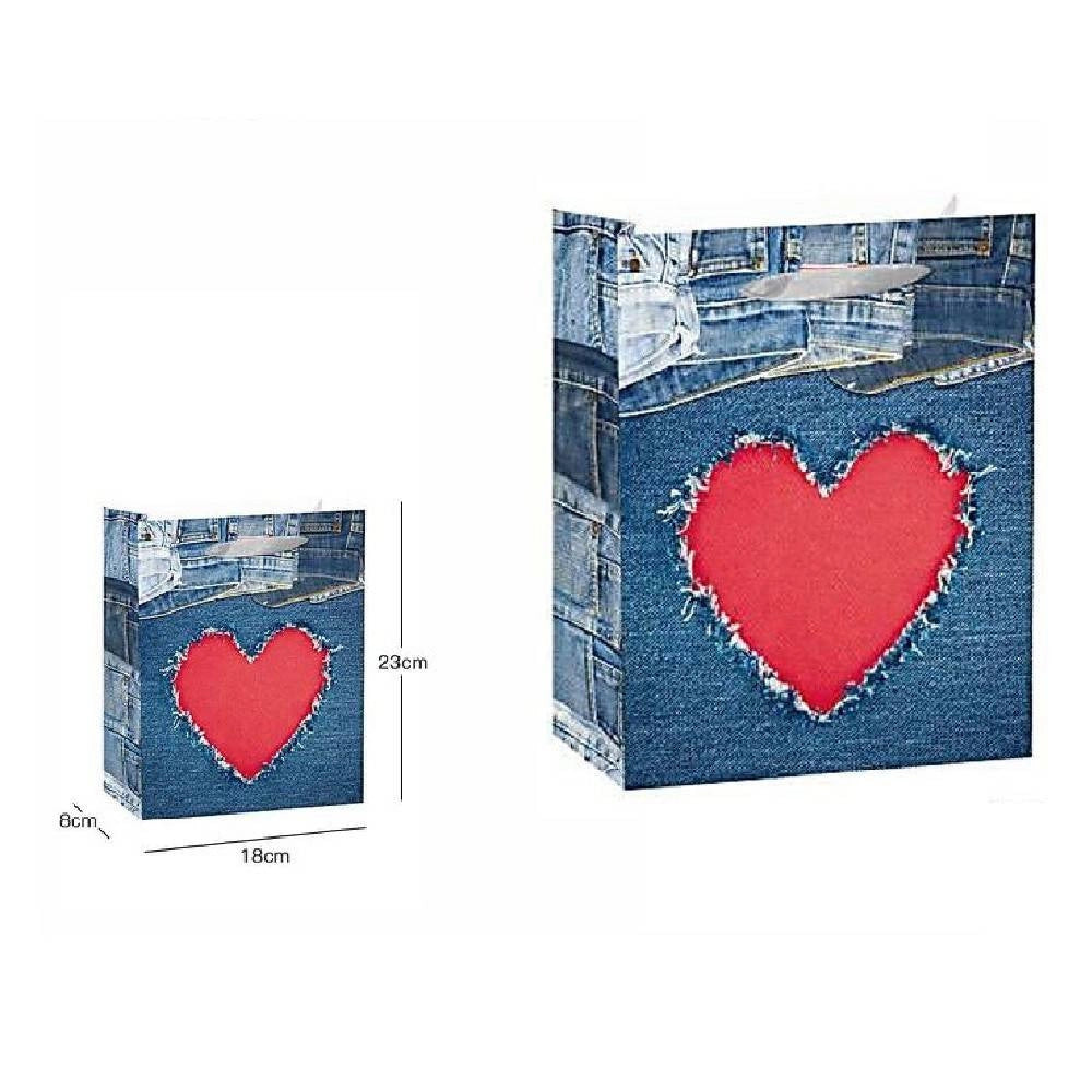 Trade Shop - Set 3 Pz Buste Busta Da Regalo Sacchetto Borsa 18 X 23 X 8 Cm 63973 Vari Modelli -