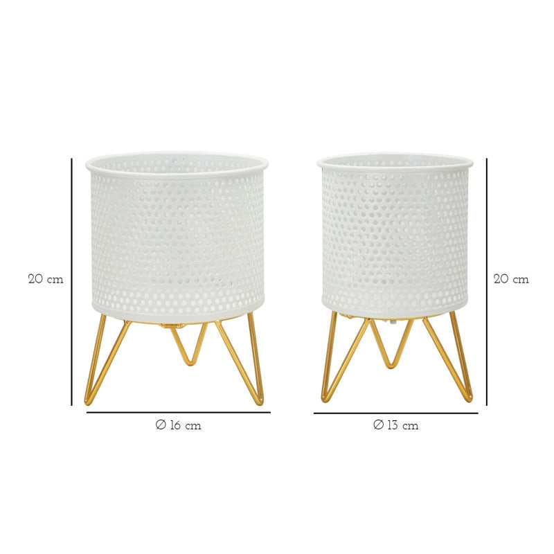 Porta Vasi Gaspy Coppia cm ø 16x20-13x20