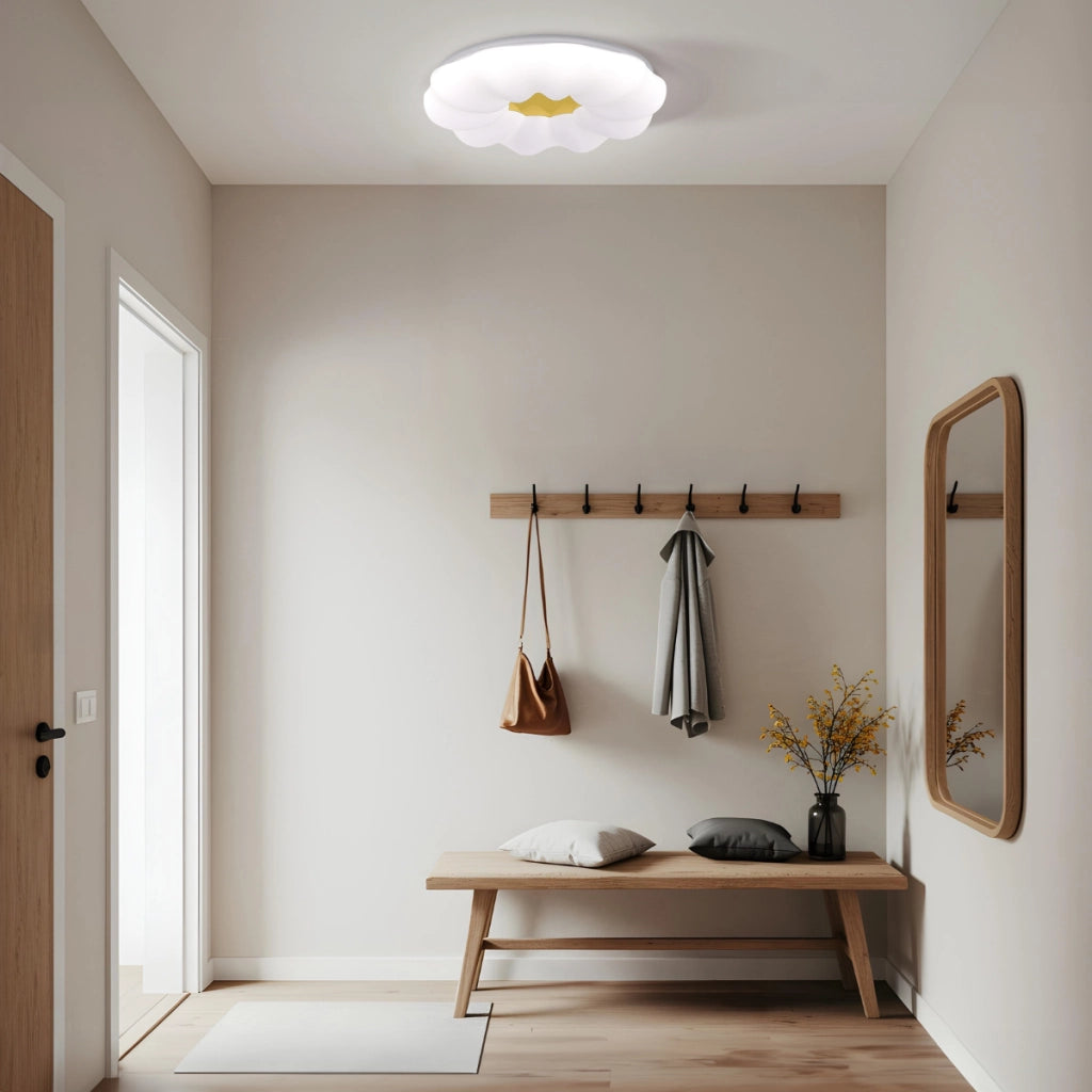 Plafoniera tonda bianca oro 26cm LED 12W 4000K Ariva