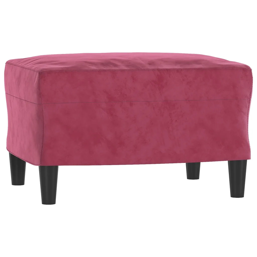 Set di Divani 3 pz Rosso Vino in Velluto