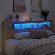 Testiera LED Rovere Sonoma 220x18,5x103,5 cm Legno Multistrato 837374