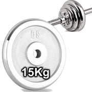 Trade Shop - Disco Olimpico In Acciaio Piastra Pesi Per Bilanciere Manubri Da 15kg Foro 30mm -