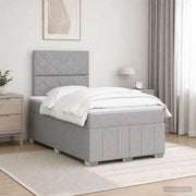 Letto box spring con materasso Grigio Chiaro 120 x 190 cm 3454099