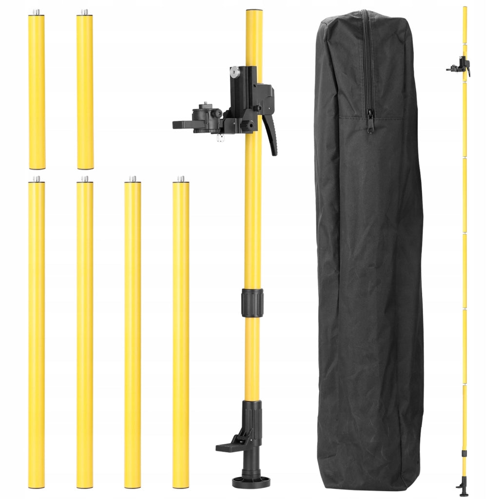 Asta e Stativo per Livella Laser Rosfix – Altezza Regolabile 420cm + 43-120cm | Adattatori 5/8” e 1/4”