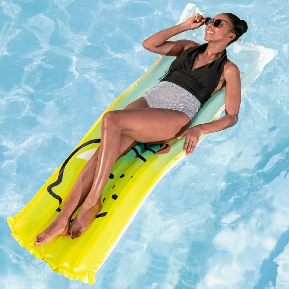 Trade Shop - Materassino Gonfiabile Galleggiante Piscina Grafica Con Limone 183 X 69 Cm 44122 -